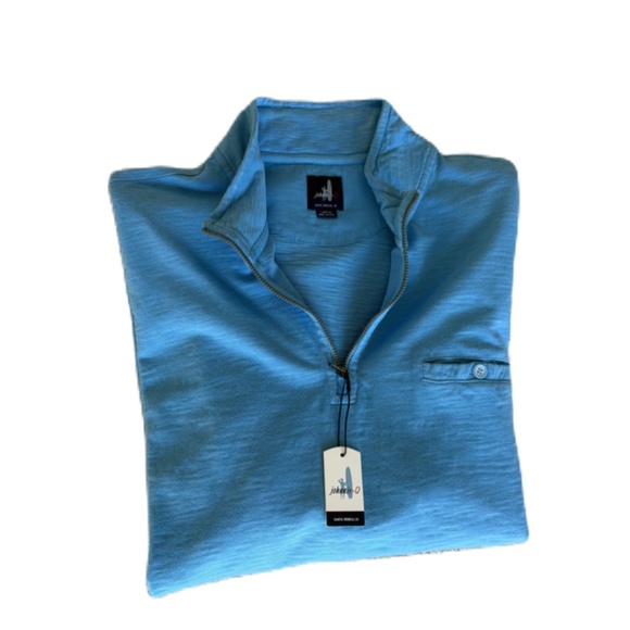Johnnie-O Keane Quarter Zip Pullover Large Blue - Picture 6 of 13
